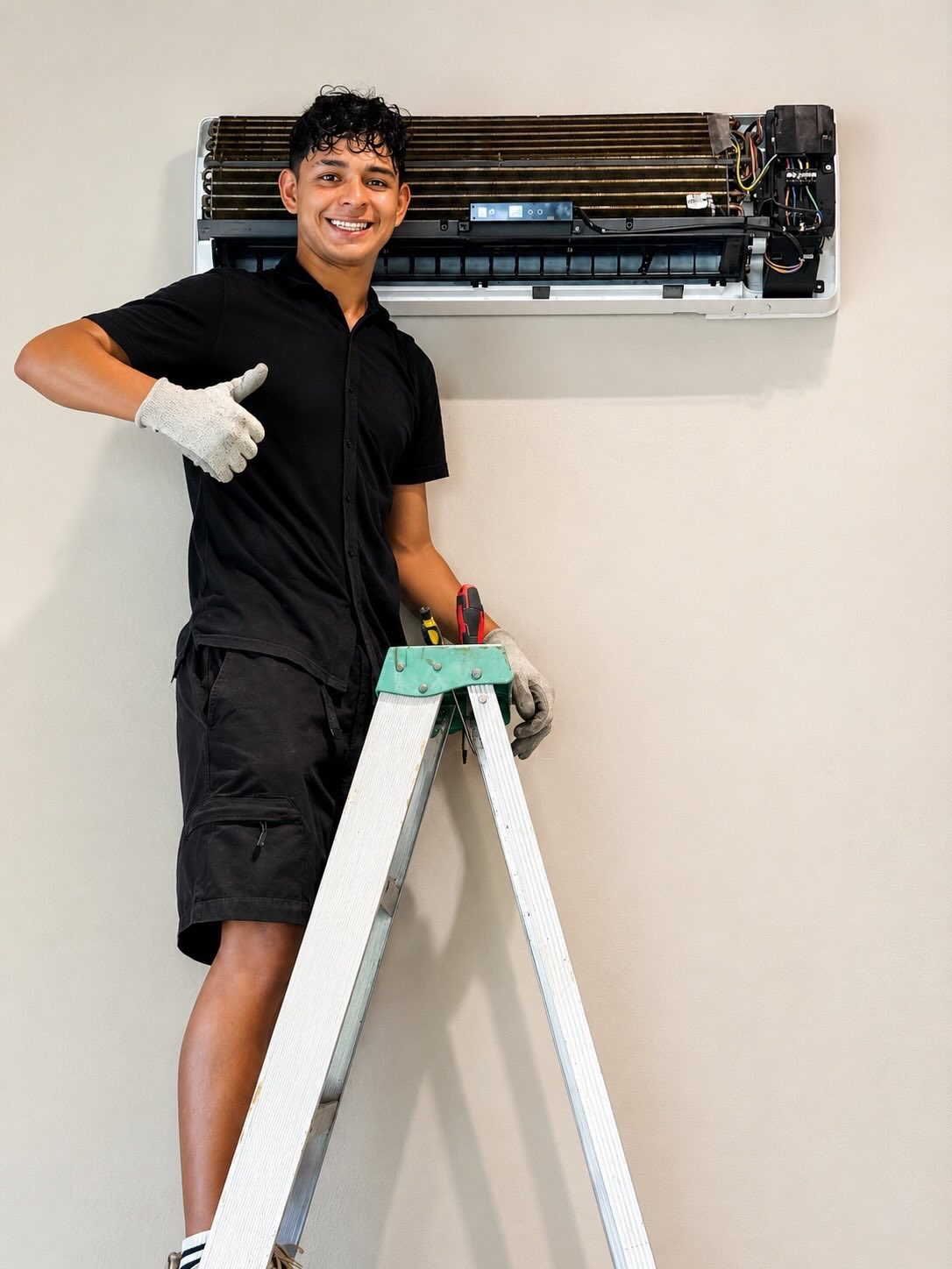 Pacific AC technician at work
